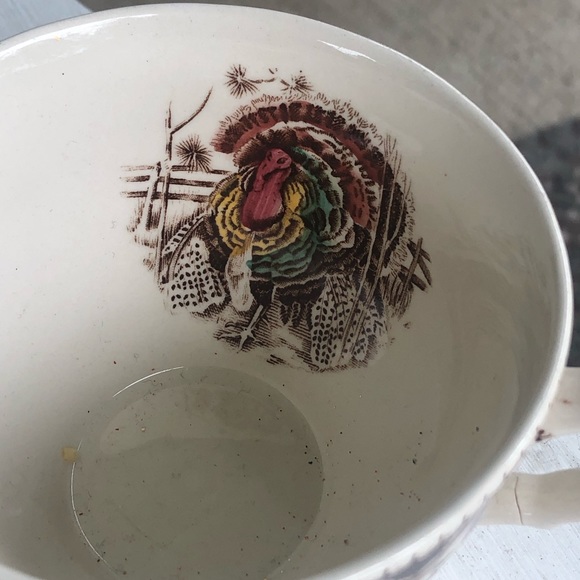 Vintage JOHNSON BROS HIS MAJESTY THANKSGIVING TURKEY Tea Cup, England - Picture 2 of 9